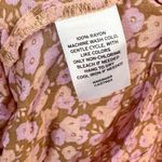 BP NWT  by Nordstrom Button Front Allison Dress in Tan Pink Floral - 3X Photo 5