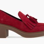 Aerosoles NEW Gibes Fringe Loafer Color: Pomegranate Suede Photo 3