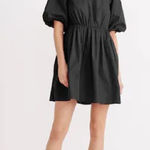 Madewell  Poplin Crewneck Bubble-Sleeve Mini Dress Photo 0