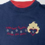 Vintage 90s Dogs leave Pawprints Across your Heart Sweatshirt Size L Photo 1