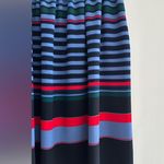 ZARA  Woman Striped Pleated Knee Length Skirt, Small, NWT, Black/Blue/Red/Green Photo 5