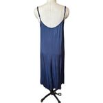 Velvet by Graham & Spencer Navy Blue Satin Kambree Midi Slip Dress Size Small Photo 3