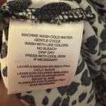 Jones New York  Black and White Leopard Print Button Down Shirt Photo 5