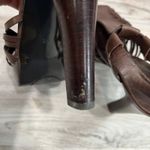 Ralph Lauren Lauren  Brown Leather Fernanda Strappy Heels Womens 6.5 Photo 4