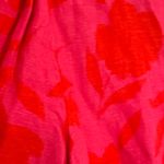 Kate Spade  x Target Pink and Red Floral Linen blend V-Neck Dress Photo 5