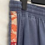 Knox Rose Jogger Pants Women's Medium Blue Mixed Media Side Panels Boho Photo 1