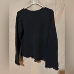 Anthropologie  Size Small Black Mika Fringed Bell Sleeve Sweater Photo 2