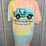 Gildan Hilton Head Island, SC 100% Cotton Tie Dye Jeep T-Shirt-Large Photo 0