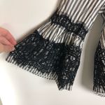 ZARA  woman striped lace flared sleeve top‎ women’s size XS Photo 3