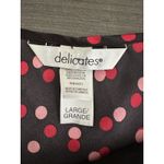 Delicates Vintage Y2K Cowl Neck L Sheer Black Pink 90s Y2K Polka Dot Whimsical Fairy Dress Photo 4