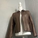 Outfit JP Metallic Brown Leather Jacket with Sheen – Size S Photo 7