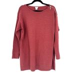 Chico's Chico’s Shoulder-Zipper Textured Pullover Sweater size 1 medium Photo 1
