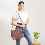 Multicolor Embellished Women's Bag Red Photo 2