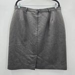 Worthington  Gray Italian Zip Up Mini Short Executive Suit Skirt Plus 18 Photo 1