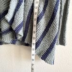Free People  Circle Back Cardigan Blue XS Striped Draped Knit Sweater Photo 11