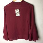 Eyeshadow NWT chiffon tie neck bell sleeve top Photo 1