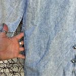 Vintage 80s Monique acid wash denim dress with silver tone giant stud detail Blue Size 12 Photo 4