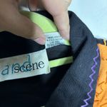 Island Scene Patchwork Textured Vintage Jacket Sz XL Black Photo 7