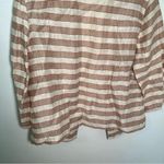 Loft  Open Lightweight Blazer Beige Cream Stripes Photo 9