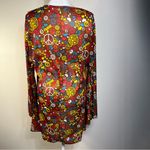 Spirit Peace  Love Hippie flower Power Adult Costume Fringed Vest Polyester M/L daisies Photo 8