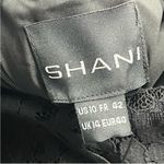 Shani Tiered Flounce Double Ruffle Lace Dress Womens SZ 10 Black Long Sleeve NEW Photo 3