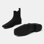 Vivaia Rachel Wool Knit Old Money Pull On Comfort Chelsea Boots Black 9.5 Photo 7