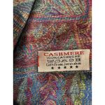 VTG Cashmere Paisley Floral Fringe Multicolor Scarf/Wrap a Gift From Jerusalem Blue Photo 4