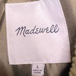 Madewell  Women's Green Faux Sherpa Long Sleeve Quilted Hybrid Jacket Size L Photo 5