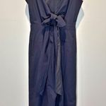 J.Crew Wrap Tie Navy Jumpsuit in Stretch Poplin - size 2 Photo 8
