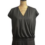 Halara Black Wrap Front Jumpsuit with Pockets Photo 1