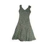 Talbots Vintage Y2K Petite 8 Silk Slip Drop Waist Midi Dress Chiffon Brown Fairy Photo 2