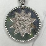 Womens Silver Tone Chain Belt Lion Crest Charm Y2K Festival XS ✨ Photo 2