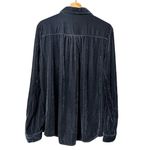 Umgee  Womens Oversized Velvet Button Up Top Size 1X Loose Artsy Relaxed Holiday Photo 2