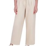 DKNY NWT drawstring ankle pants linen like sz 12 , 16β stretchy waist Photo 3