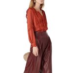 Rebecca Taylor  NYC Brick‎ Embroidered Silk Top Size 4 Photo 8