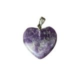 Amethyst Heart Pendant set in Sterling Silver Purple Photo 0
