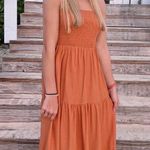 Amazon Long Orange Dress Photo 0