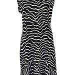 Who What Wear Midi Chic Zebra Print Halter Dress Photo 1