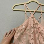 Love Triangle Formal Prom Pink Back Lace Up Sparkly Mini Bodycon Dress Size 10 Photo 3