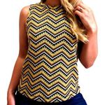 Anthropologie Postmark By Anthro Chevron Dot Knit Tank Top Photo 0