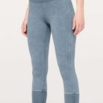 Lululemon Wunder Under Crop 23" Ribbed leggings in Washed Moon Blue. Size 4. Photo 0