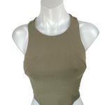 Lululemon Green Racerback Sleeveless Yoga Workout Gym Athletic Crop Top Size 2 Photo 0