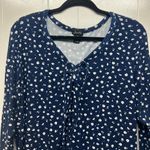 Justify Womens Floral Top 3X Lace Up Soft Stretch Casual Workwear Spring Photo 2