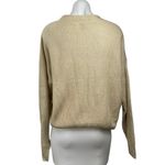 H&M Divided Beige Khaki Tan Long Sleeve Lace Up Ribbed Knit Sweater Top Size L Photo 2