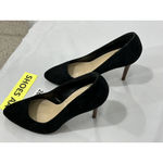 Forever 21 Womans Size 7.5 Black Suede Slip On Pumps Photo 2