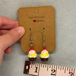 Handmade Cupcake Earrings Brown Photo 4