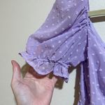 Lucy in the Sky L Gloria Fit & Flare Swiss Dot Short Sleeve Tiered Dress Purple Photo 10