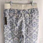 Soft Surroundings  Aliso Point Linen Pants Blue Print Photo 5