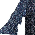 Le lis LE LIS Navy Floral Long Sleeve Tiered Ruffle Trim Mini Shift Dress NWOT Large Photo 3