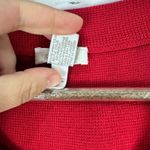 Chico's  Cardigan Jacket 1 Red Cotton Retro Preppy Mod Grandma Statement Buttons Photo 2